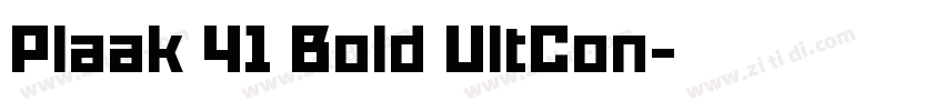 Plaak 41 Bold UltCon字体转换